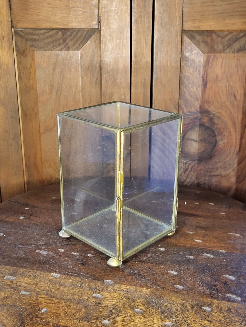Glass Display Box with Brass Frame - Picture 10 of 10